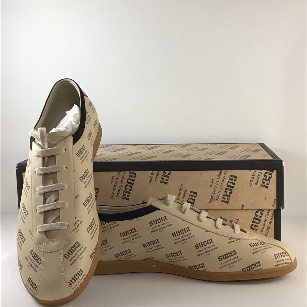 Calfskin Mens Falacer Stamp Print Apollo Sneakers